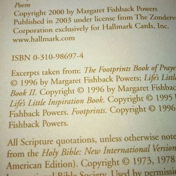 FREE with PURCHASE Hallmark Footprints Scripture with Reflections Book - Picture 7 of 13